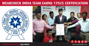 WearCheck India team earns 17025 certification