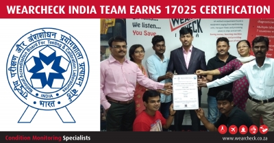 WearCheck India team earns 17025 certification